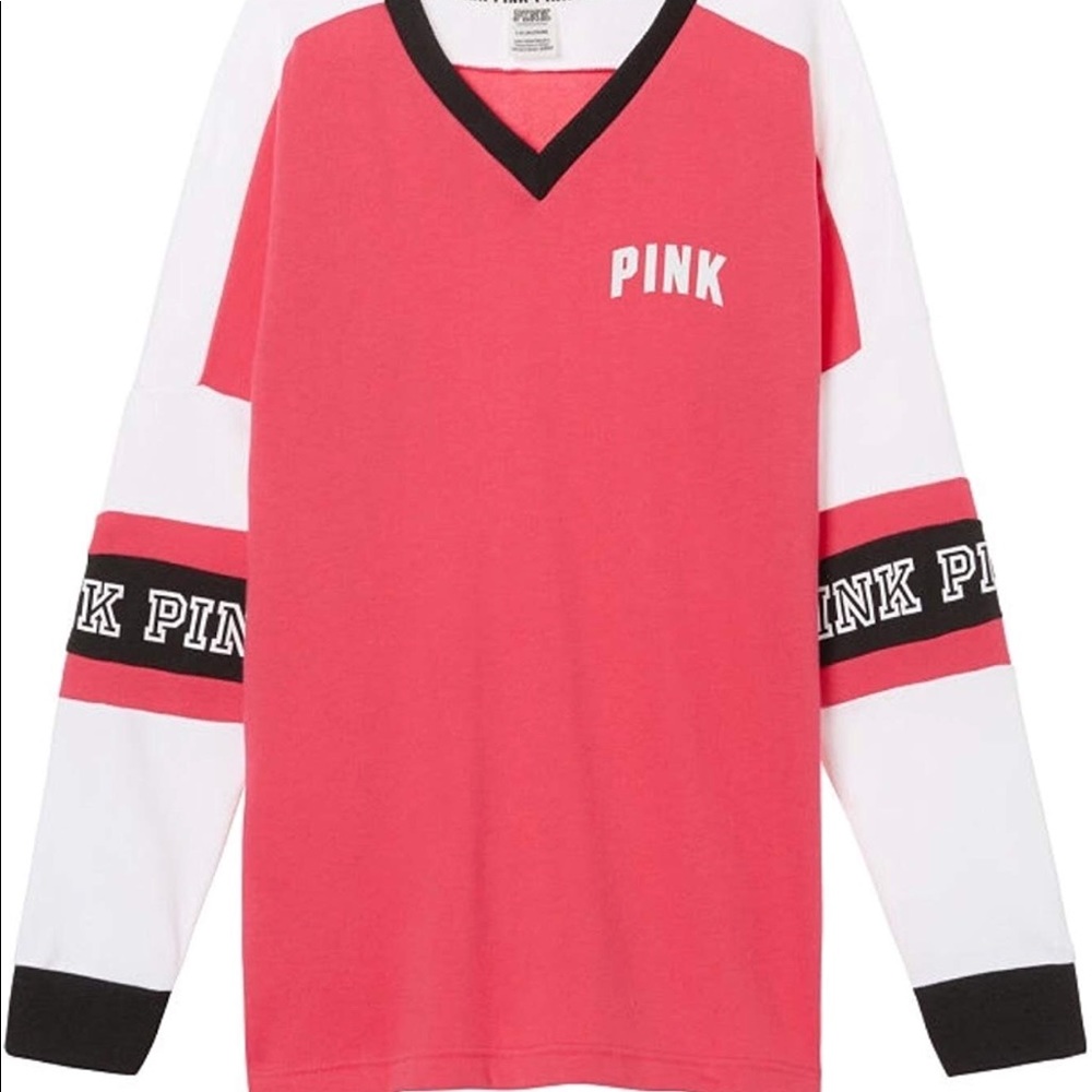 Victoria’s Secret Pink V-Neck Varsity Crew